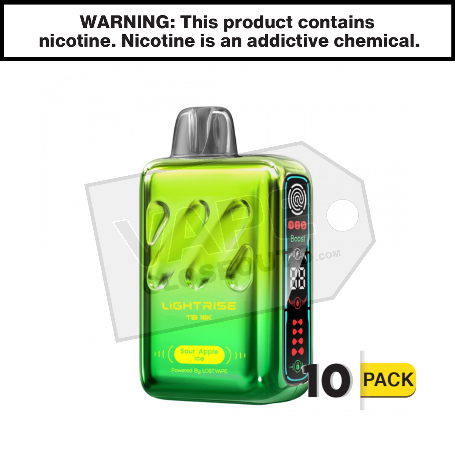Sour Apple Ice Lightrise TB 18K Vape — image 2