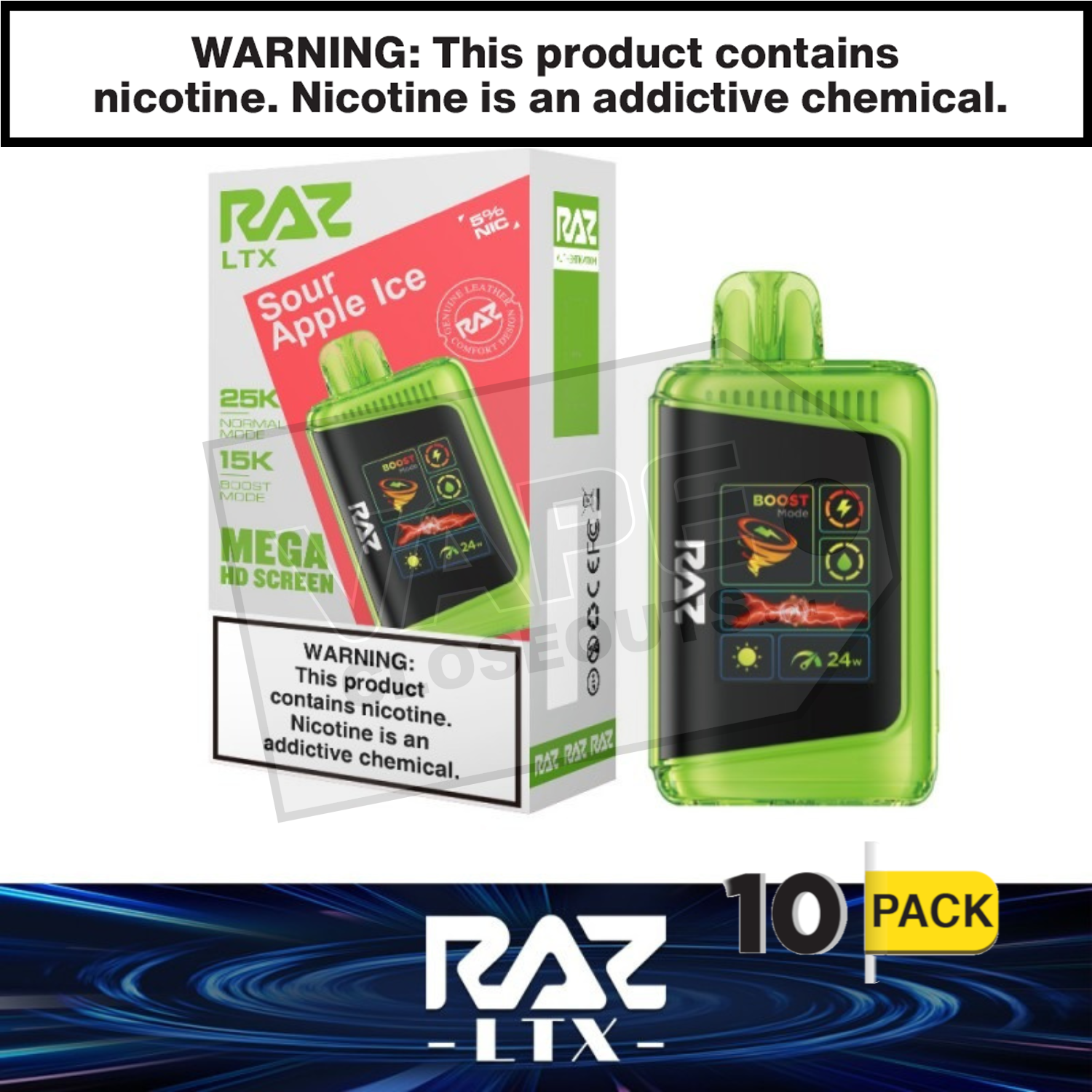Sour Apple Ice RAZ LTX 25K Disposable Vape — image 2