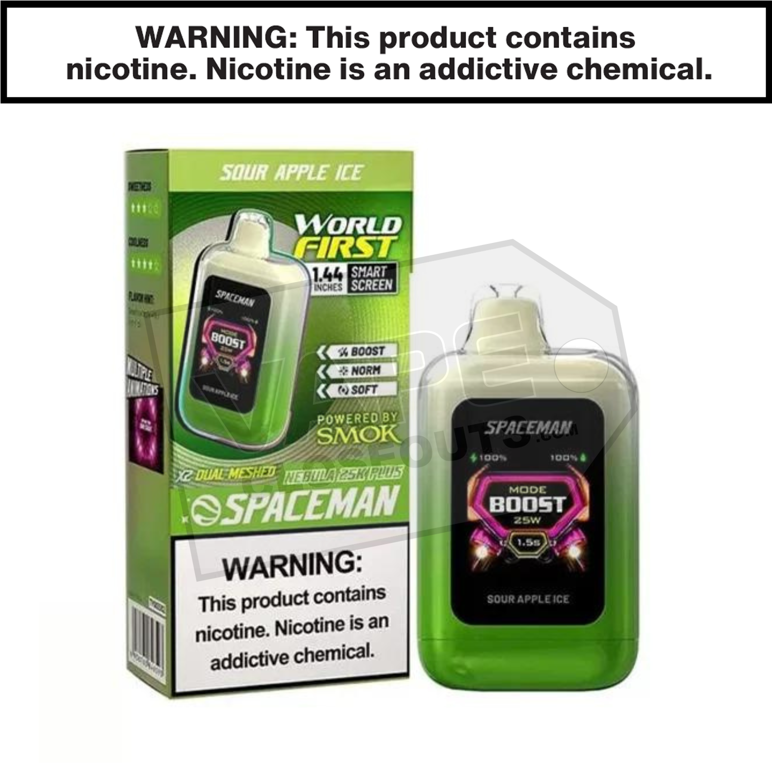 Sour Apple Ice Spaceman Nebula 25K Plus Disposable Vape