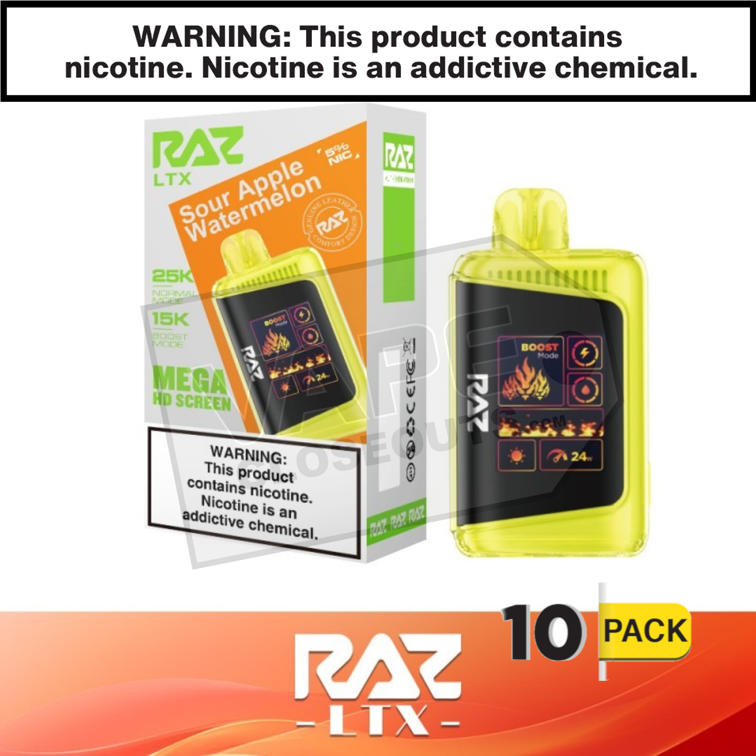 Sour Apple Watermelon RAZ LTX 25K Disposable Vape — image 2