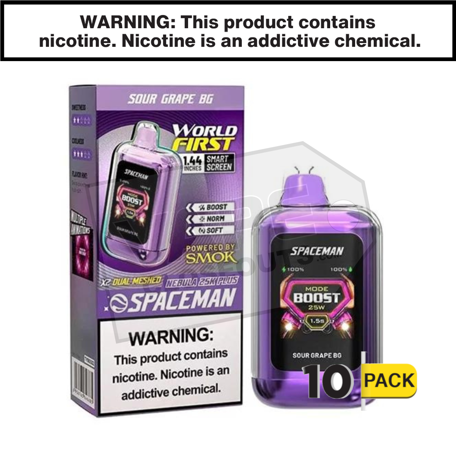 Sour Grape BG Spaceman Nebula 25K Plus Disposable Vape — image 2