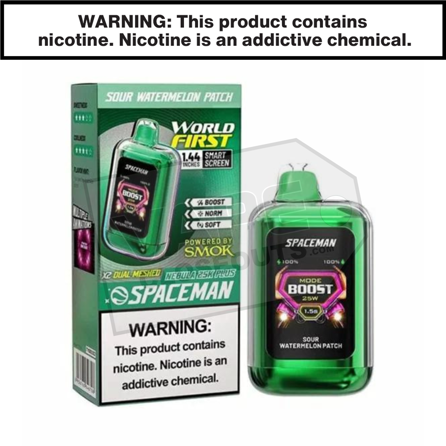 Sour Watermelon Patch Spaceman Nebula 25K Plus Disposable Vape