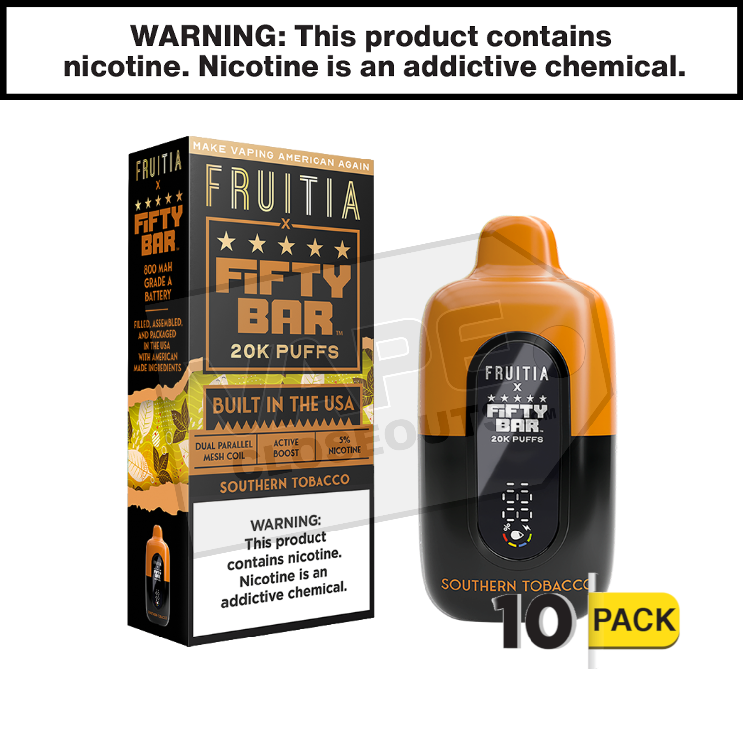 Southern Tobacco Fifty Bar Fruitia 20K Disposable Vape — image 2