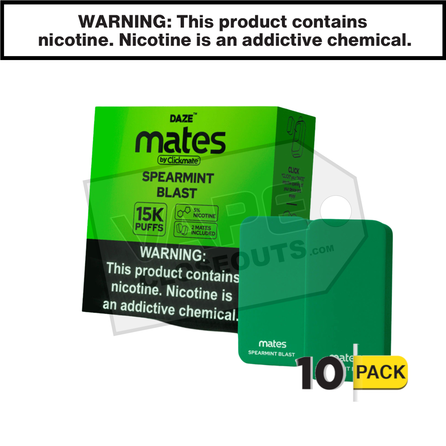Mates Spearmint Blast Clickmate Pods 15K (2pk) — image 2