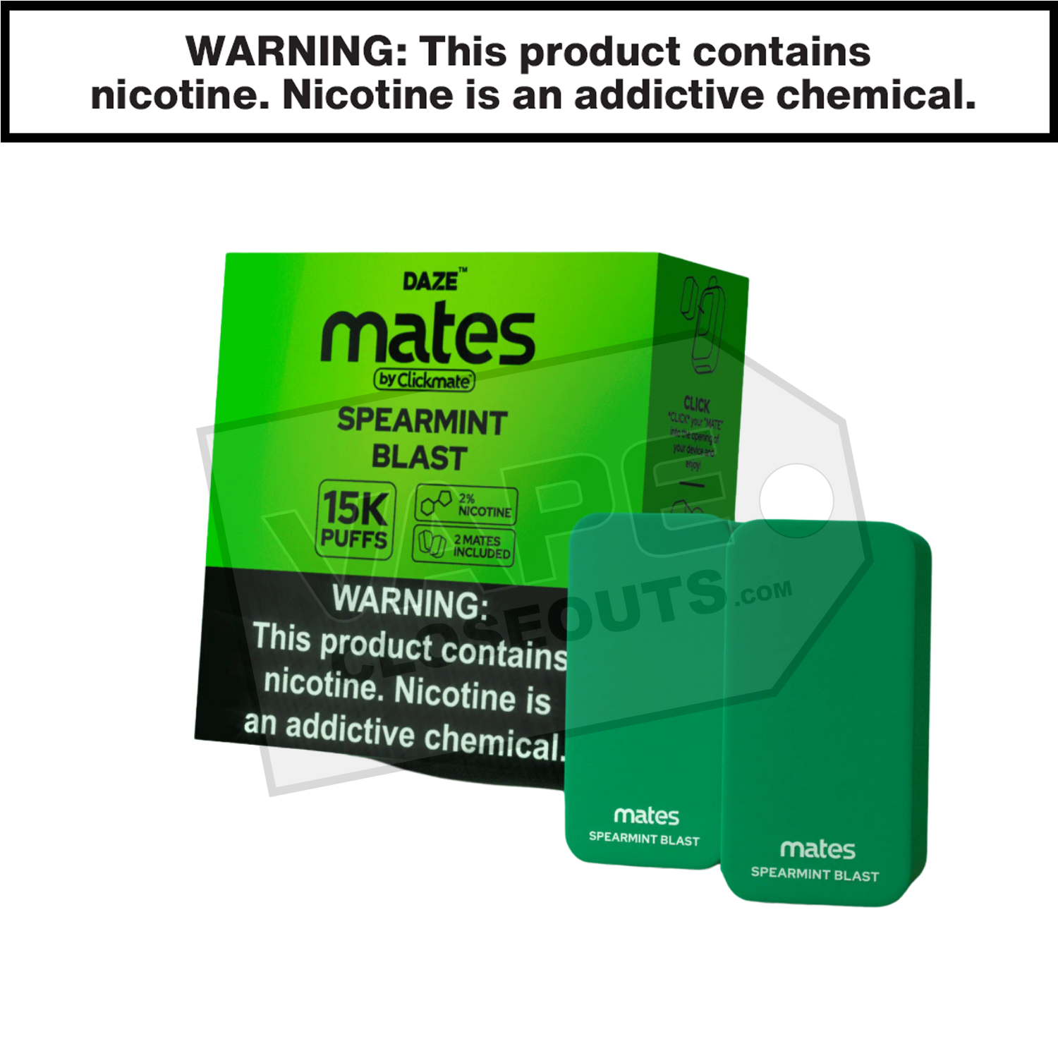 Mates Spearmint Blast Clickmate Pods 15K (2pk) — image 3
