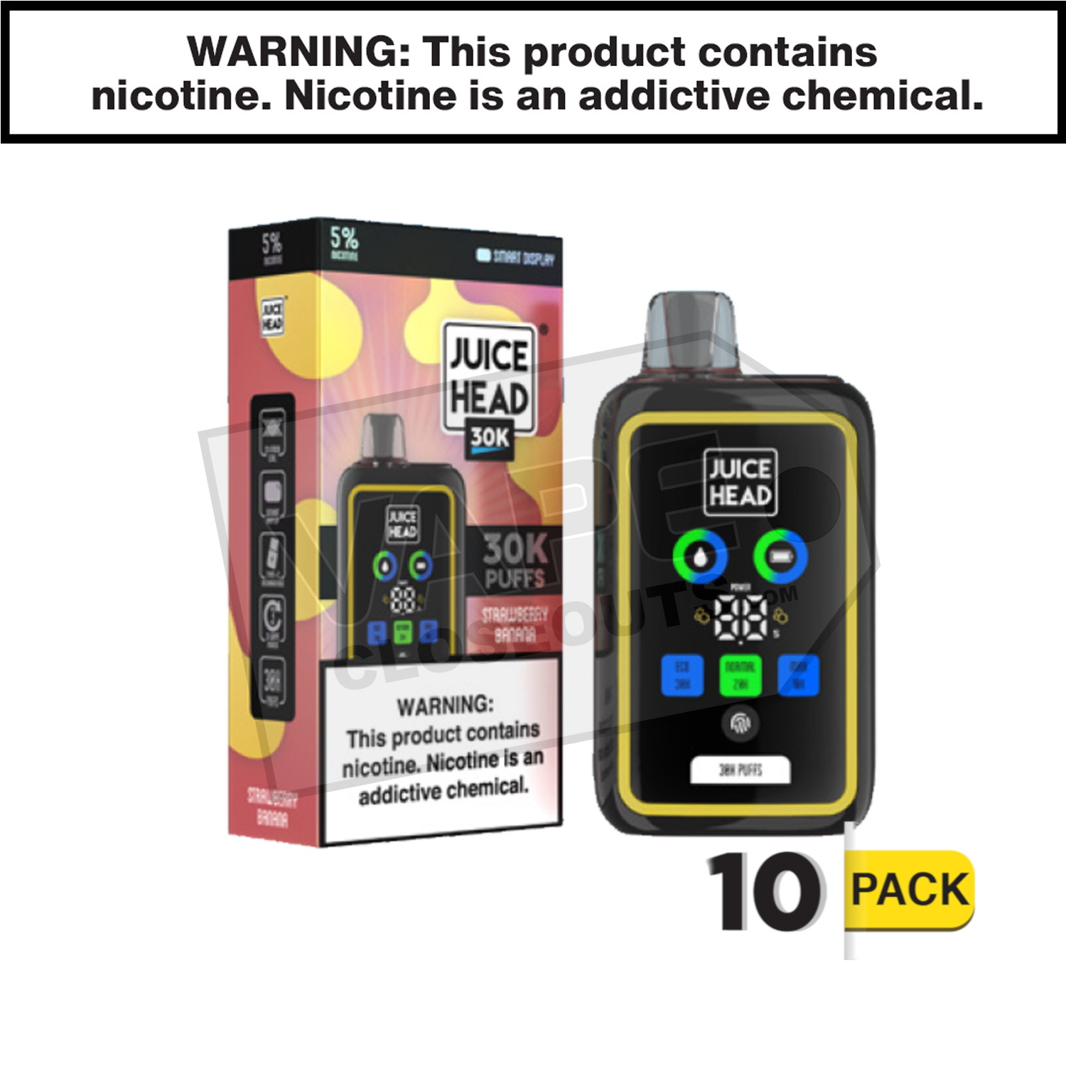 Strawberry Banana Juice Head 30k Disposable Vape — image 2