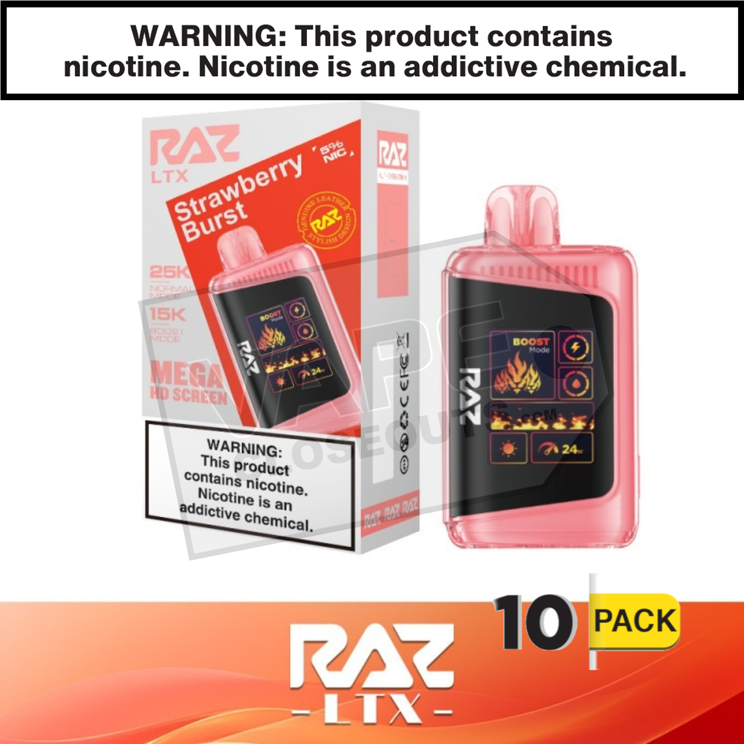 Strawberry Burst RAZ LTX 25K Disposable Vape
