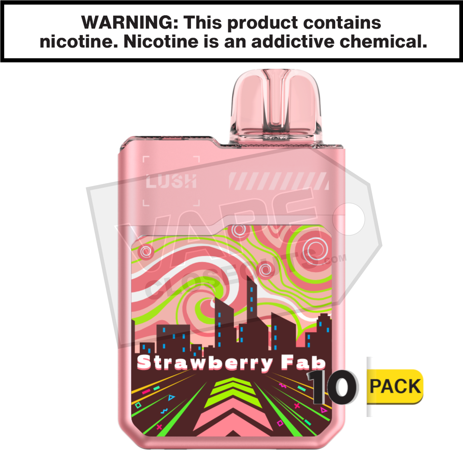 Strawberry Fab Geek Bar Digiflavor Lush 20K Disposable Vape — image 2