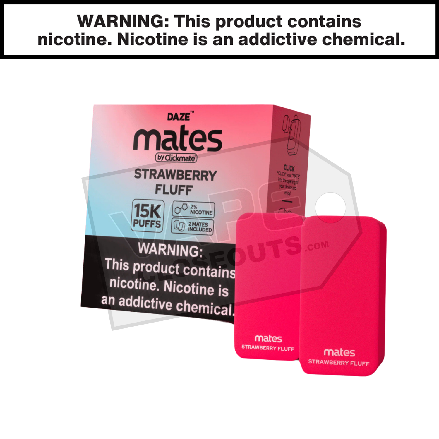 Mates Strawberry Fluff Clickmate Pods 15K (2pk) — image 3