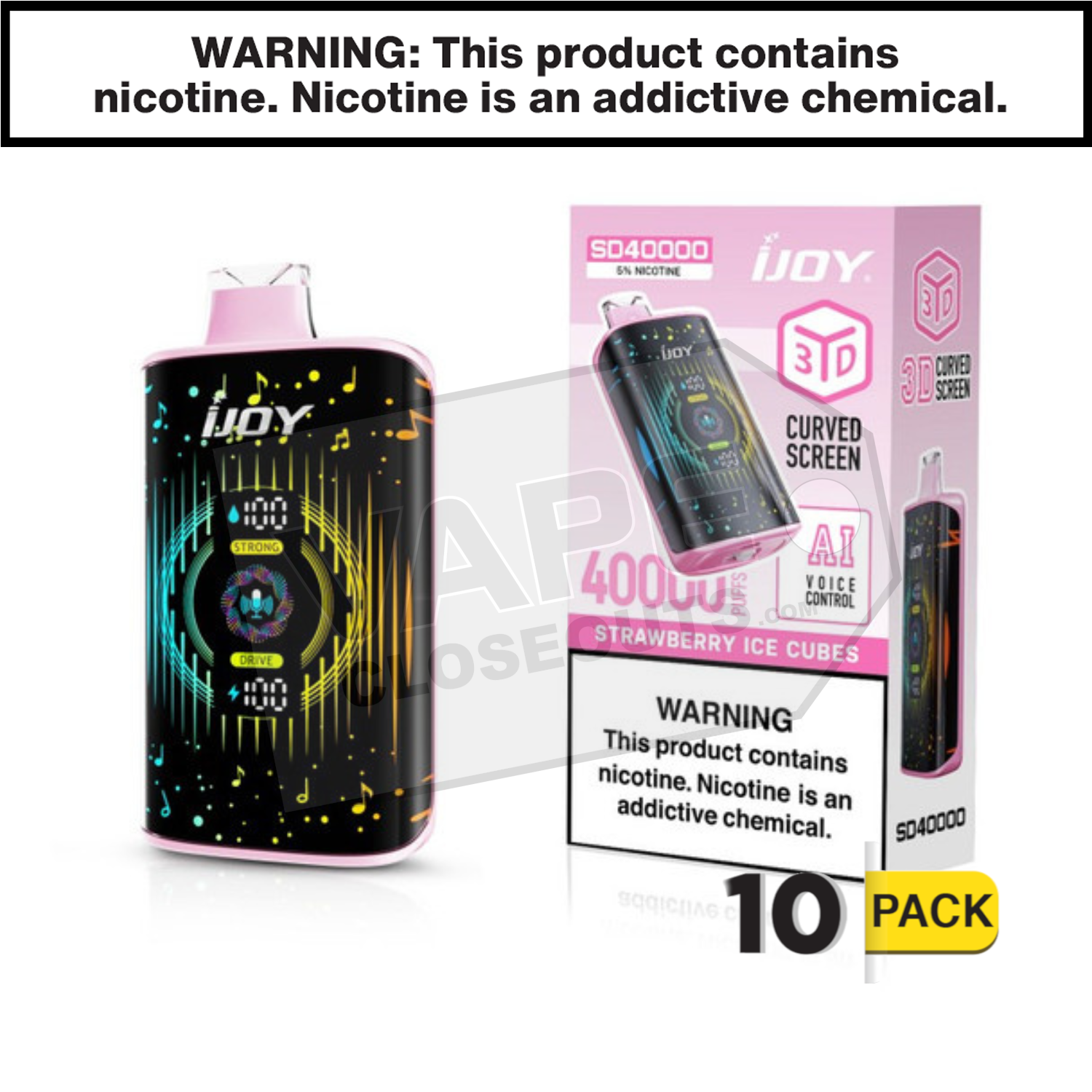 Strawberry Ice Cubes iJoy Bar SD40000 Disposable Vape — image 2