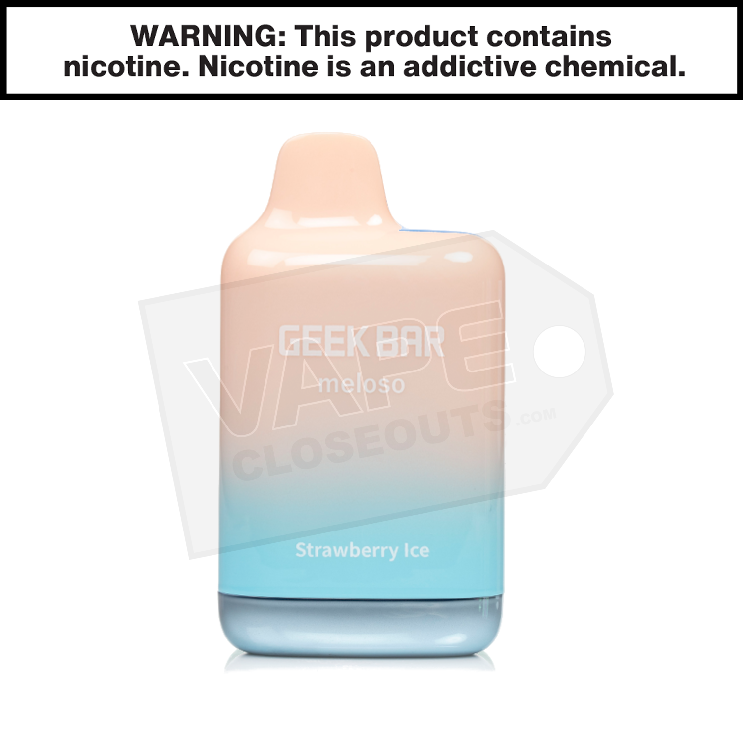 Strawberry Ice Geek Bar Meloso Max Disposable Vape