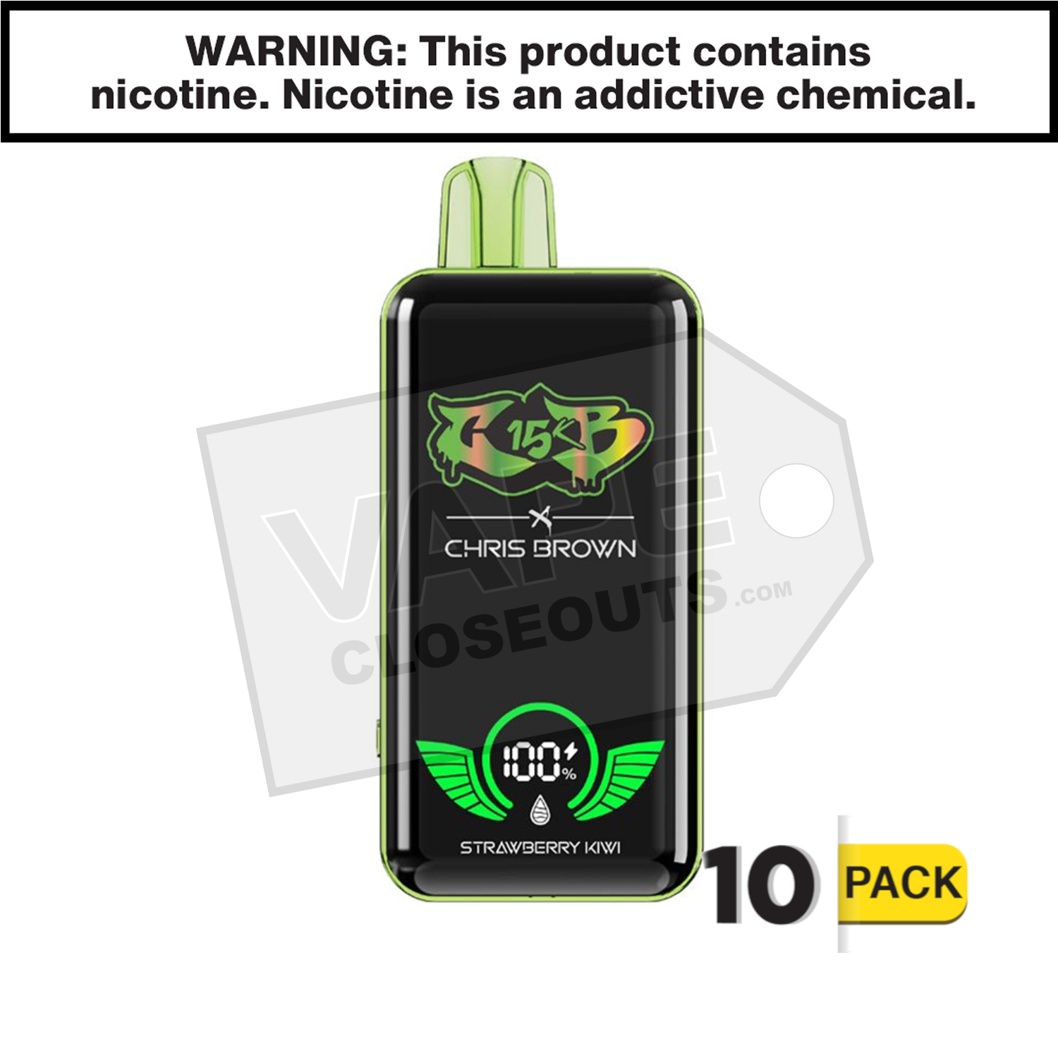 Strawberry Kiwi Chris Brown CB15K Disposable Vape — image 2