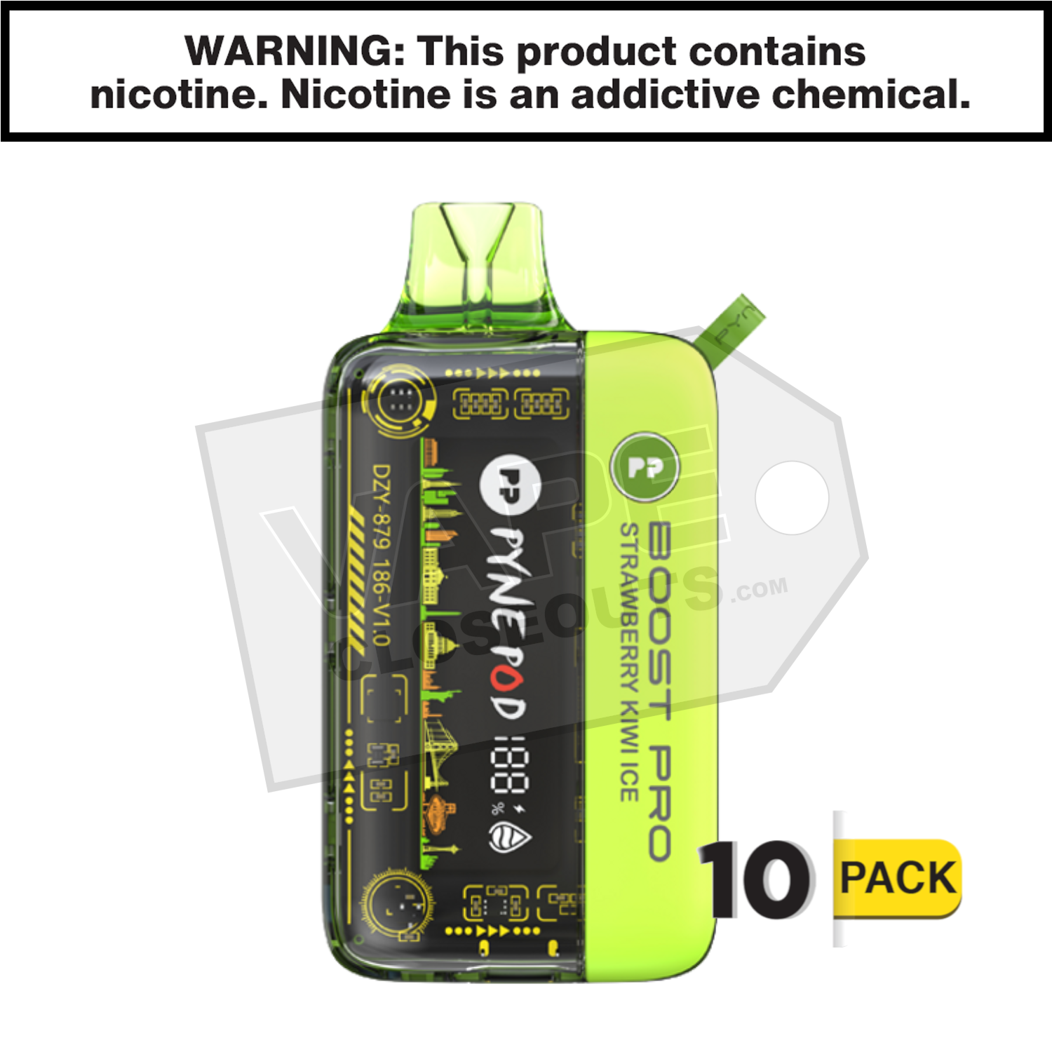 Strawberry Kiwi Ice Pyne Pod Boost Pro 20K Disposable Vape — image 2
