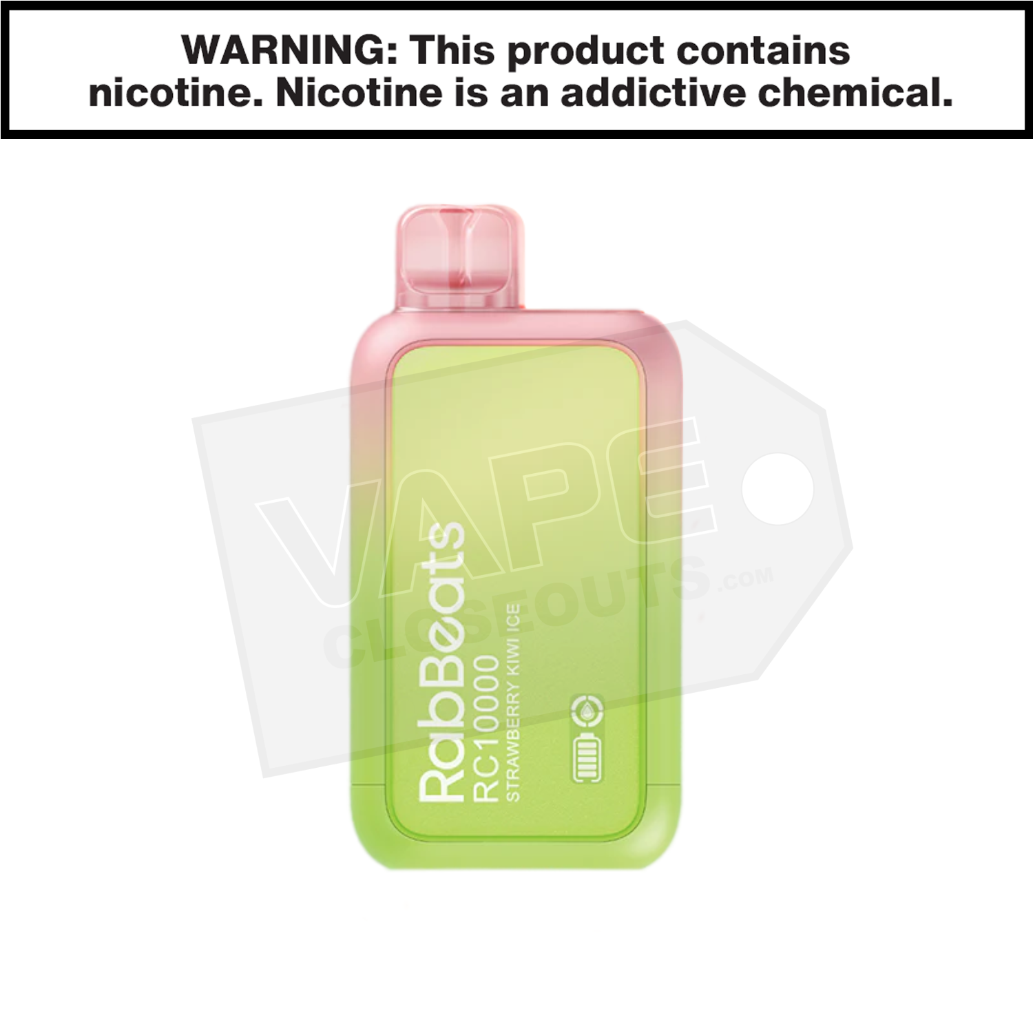 Strawberry Kiwi Ice RabBeats RC10000 Vape