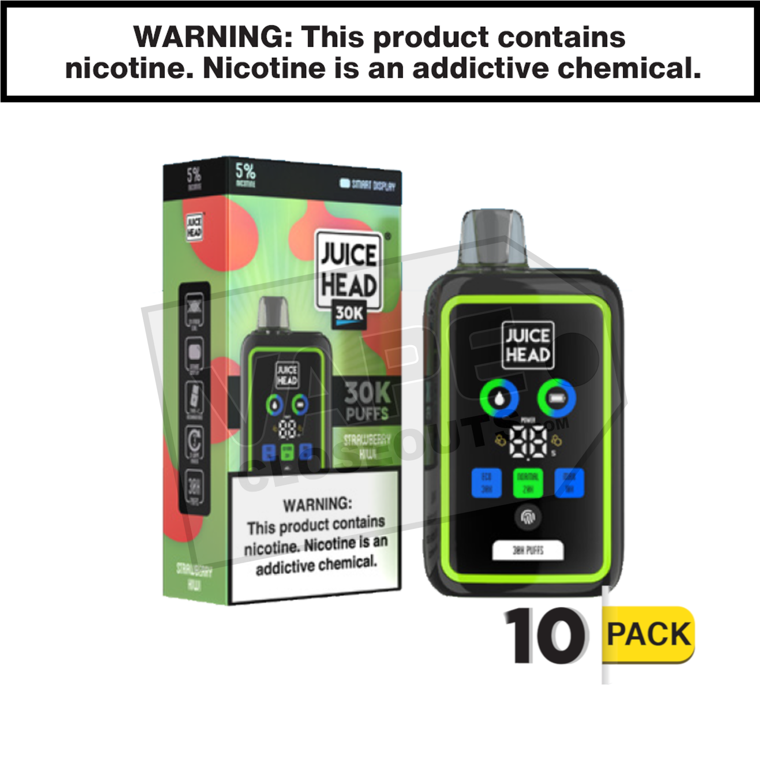 Strawberry Kiwi Juice Head 30k Disposable Vape — image 2