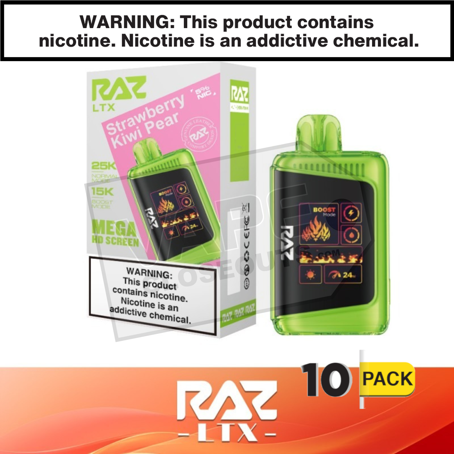 Strawberry Kiwi Pear RAZ LTX 25K Disposable Vape