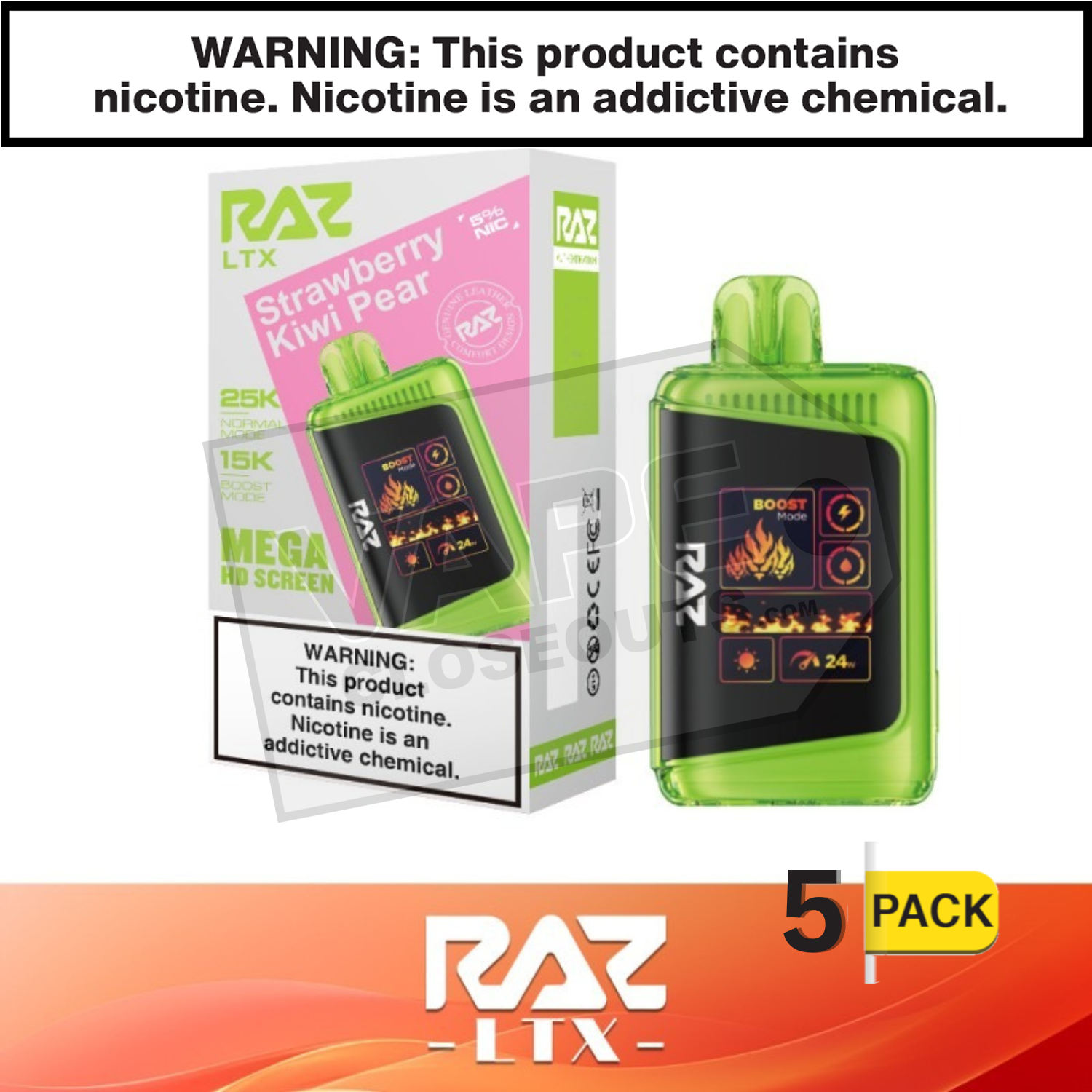 Strawberry Kiwi Pear RAZ LTX 25K Disposable Vape — image 2