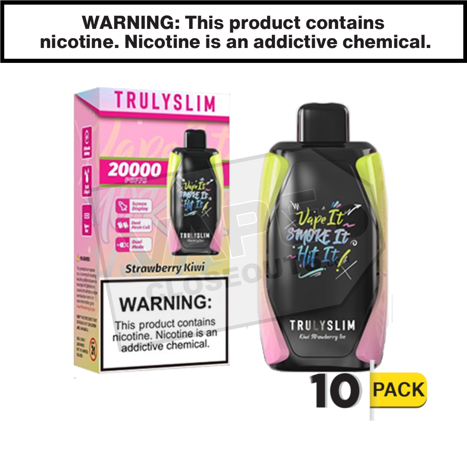 Strawberry Kiwi Truly Bar Trulyslim 20k Disposable Vape — image 2