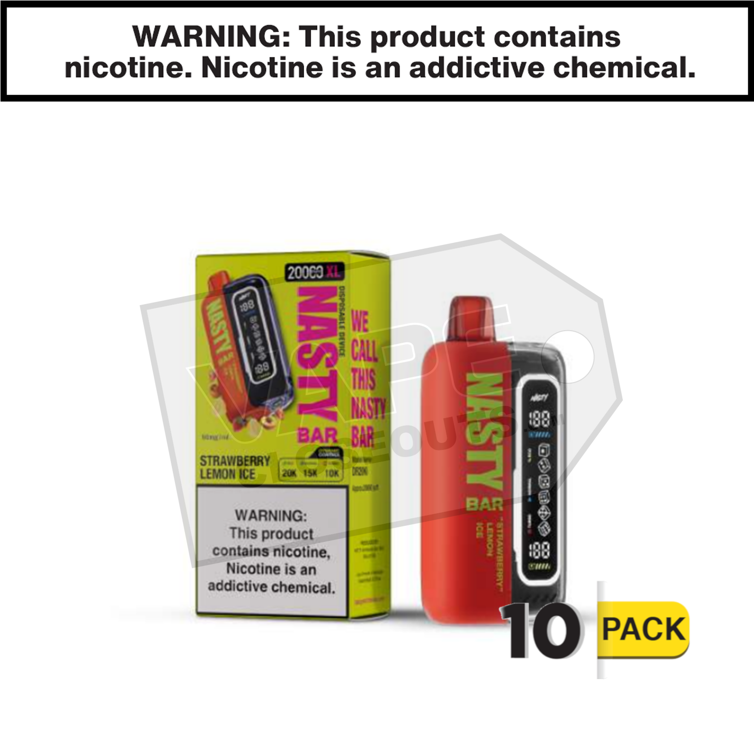 Strawberry Lemon Ice Nasty Bar XL 20K Disposable Vape — image 2