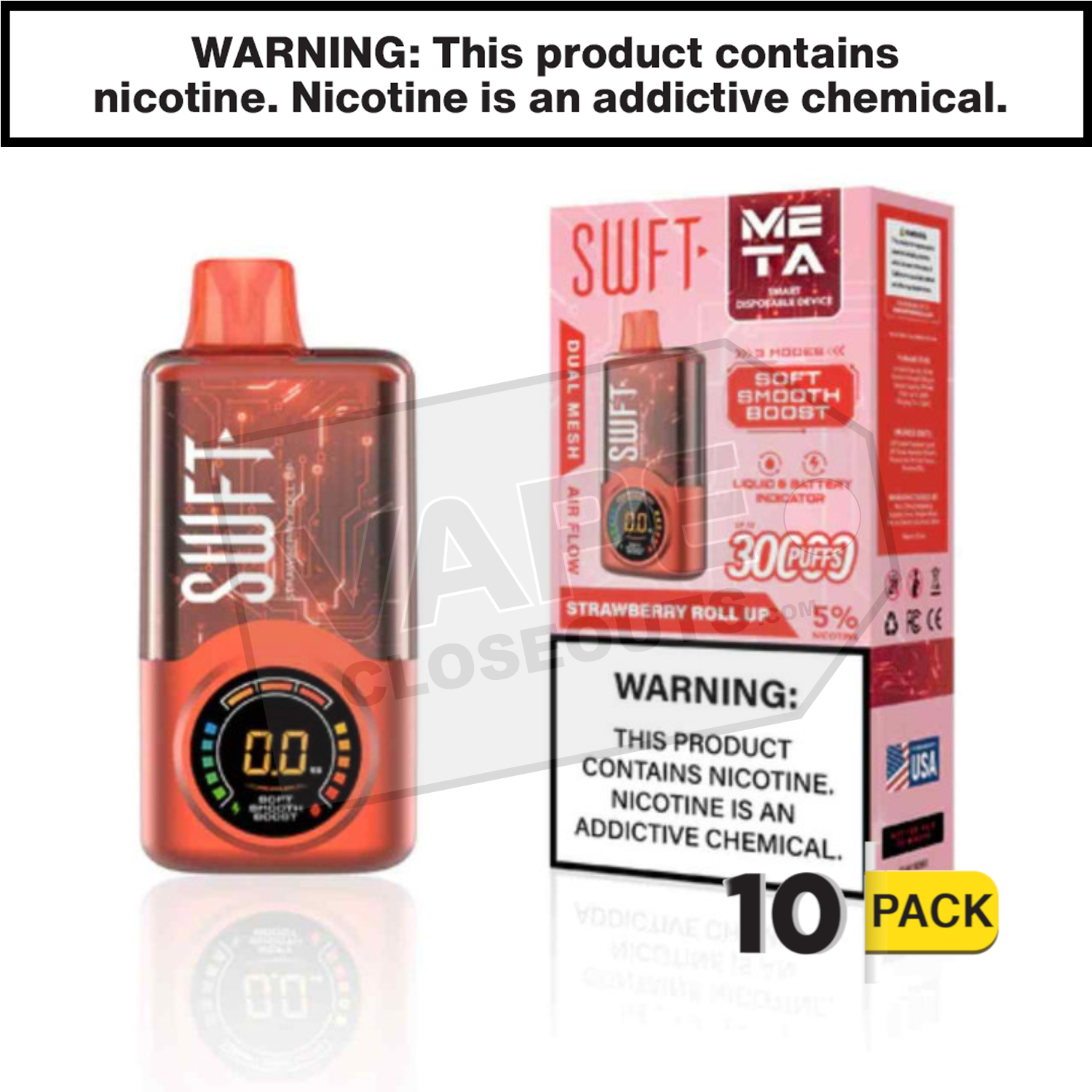 Strawberry Roll Up SWFT Meta 30K Disposable Vape — image 2