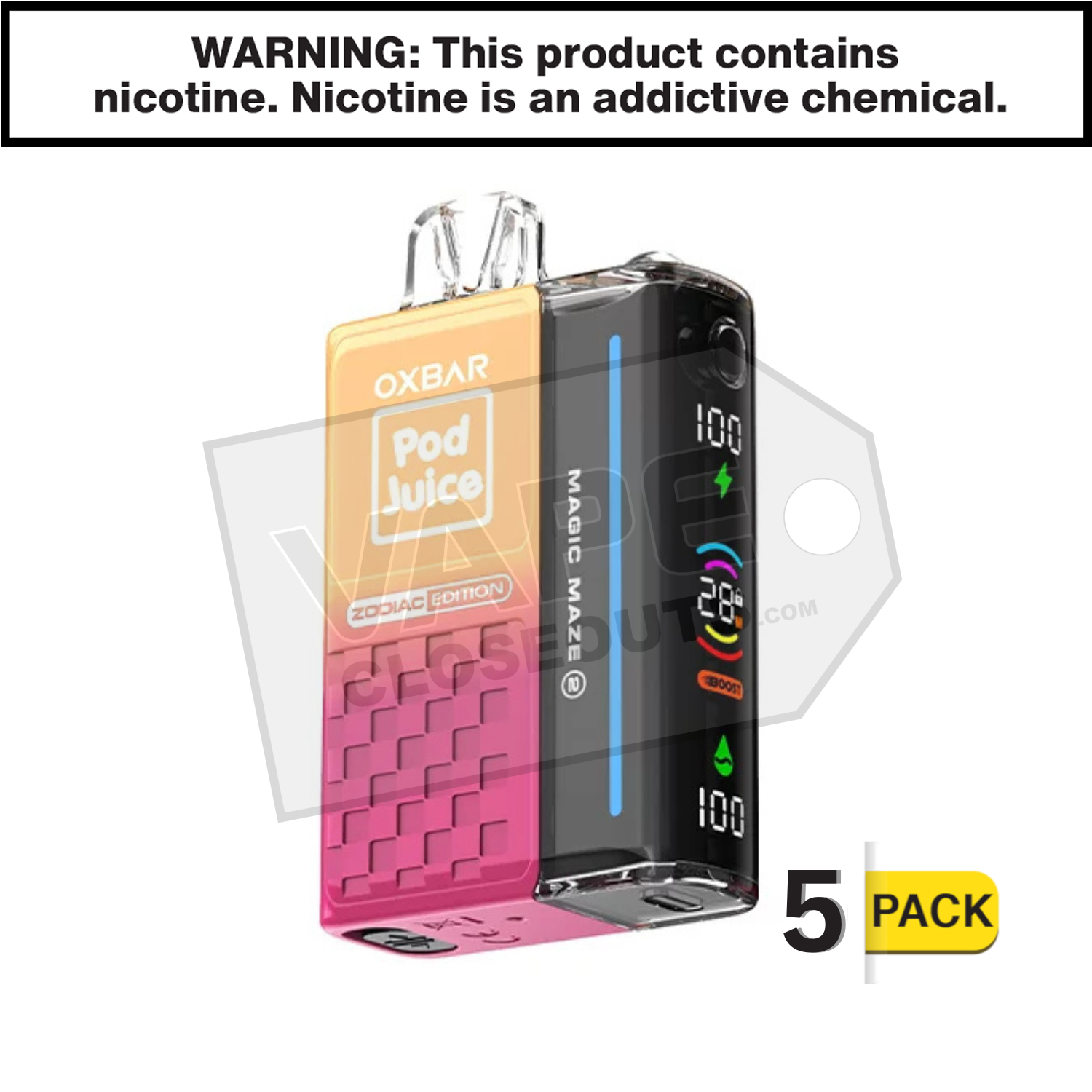 Pink Strawberry Shortcake Oxbar Magic Maze 2 30K Disposable Vape