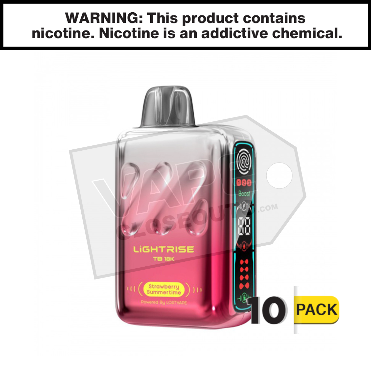 Strawberry Summertime Lightrise TB 18K Vape — image 2