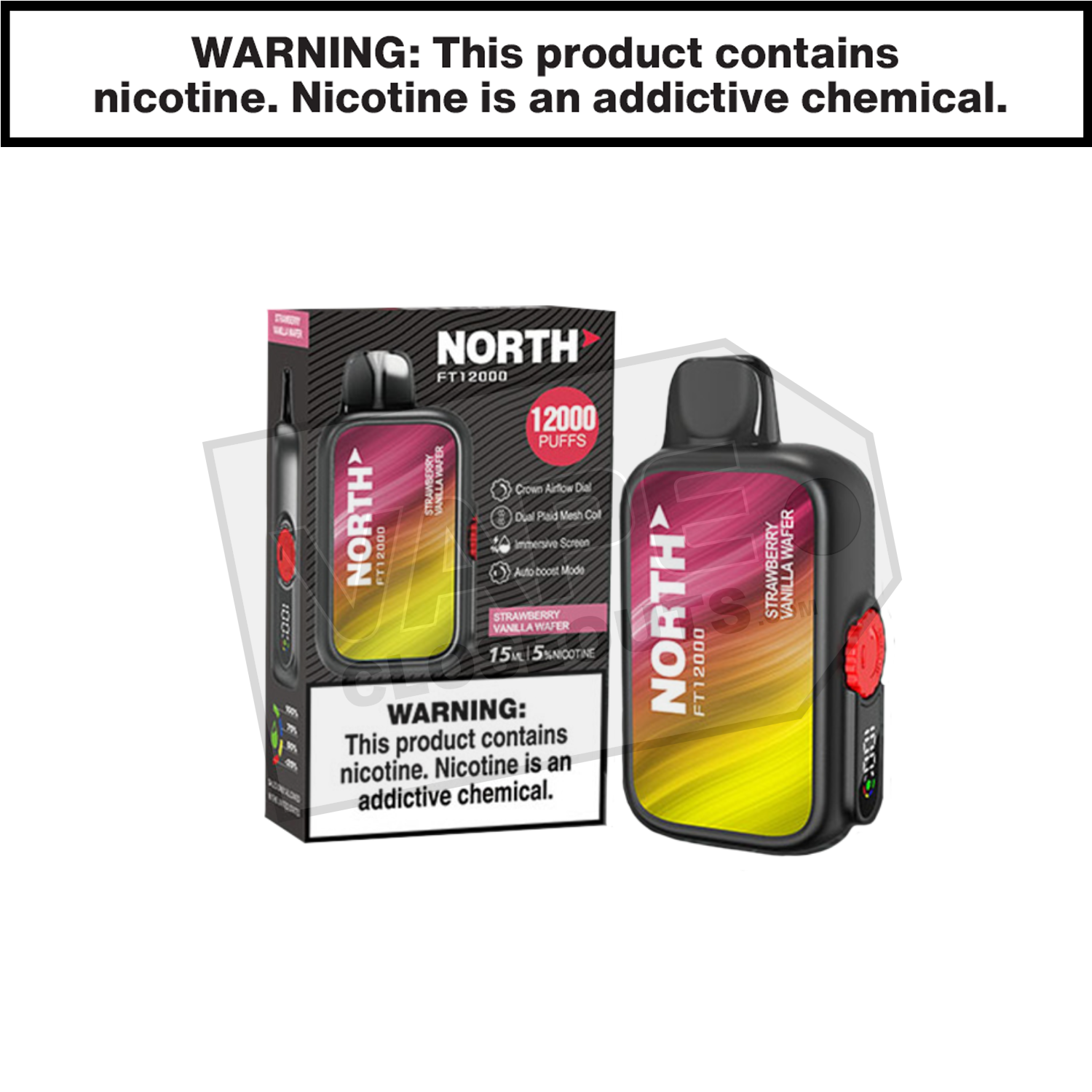 Strawberry Vanilla Wafer North FT12000 Disposable Vape