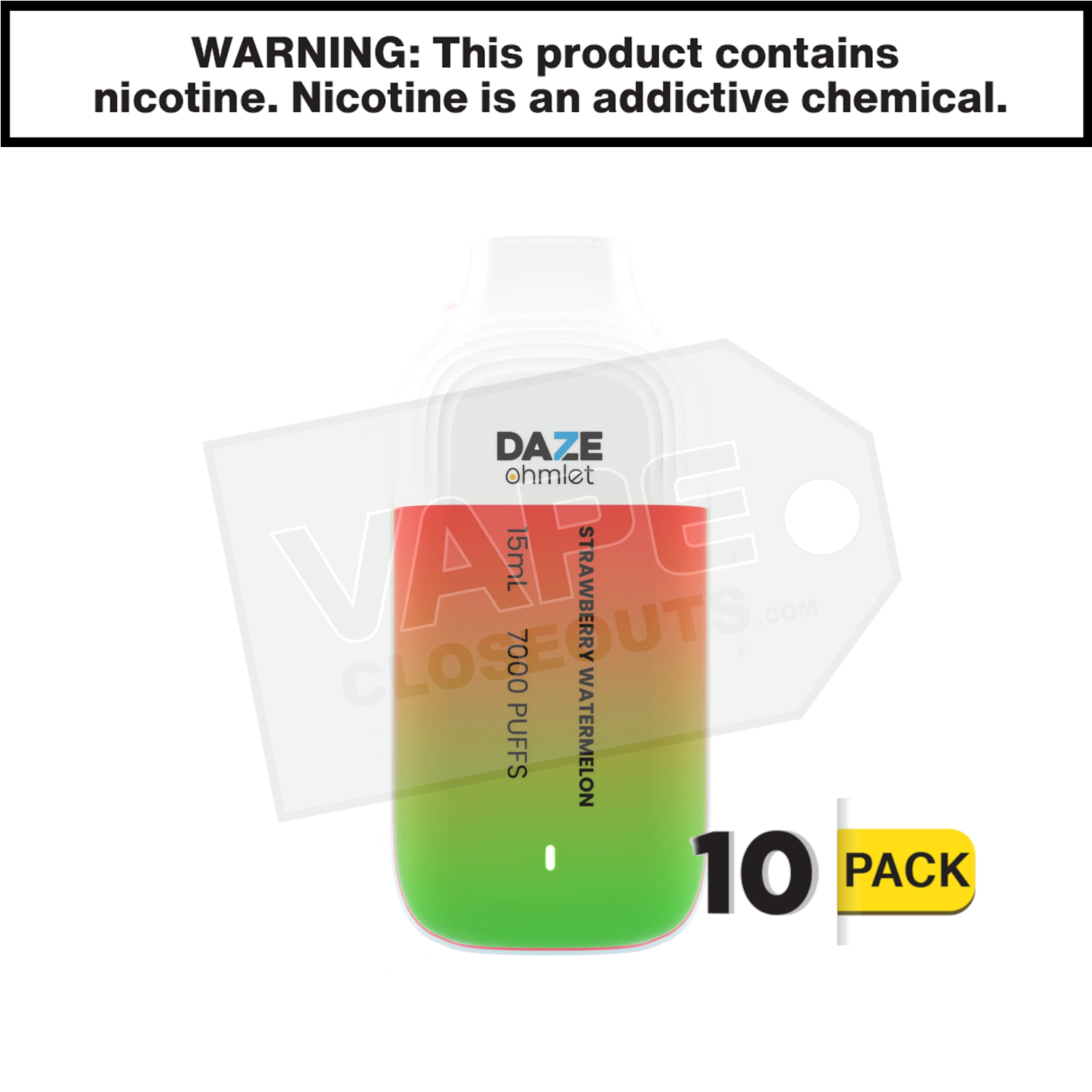 Strawberry Watermelon 7 Daze Ohmlet Disposable Vape — image 2