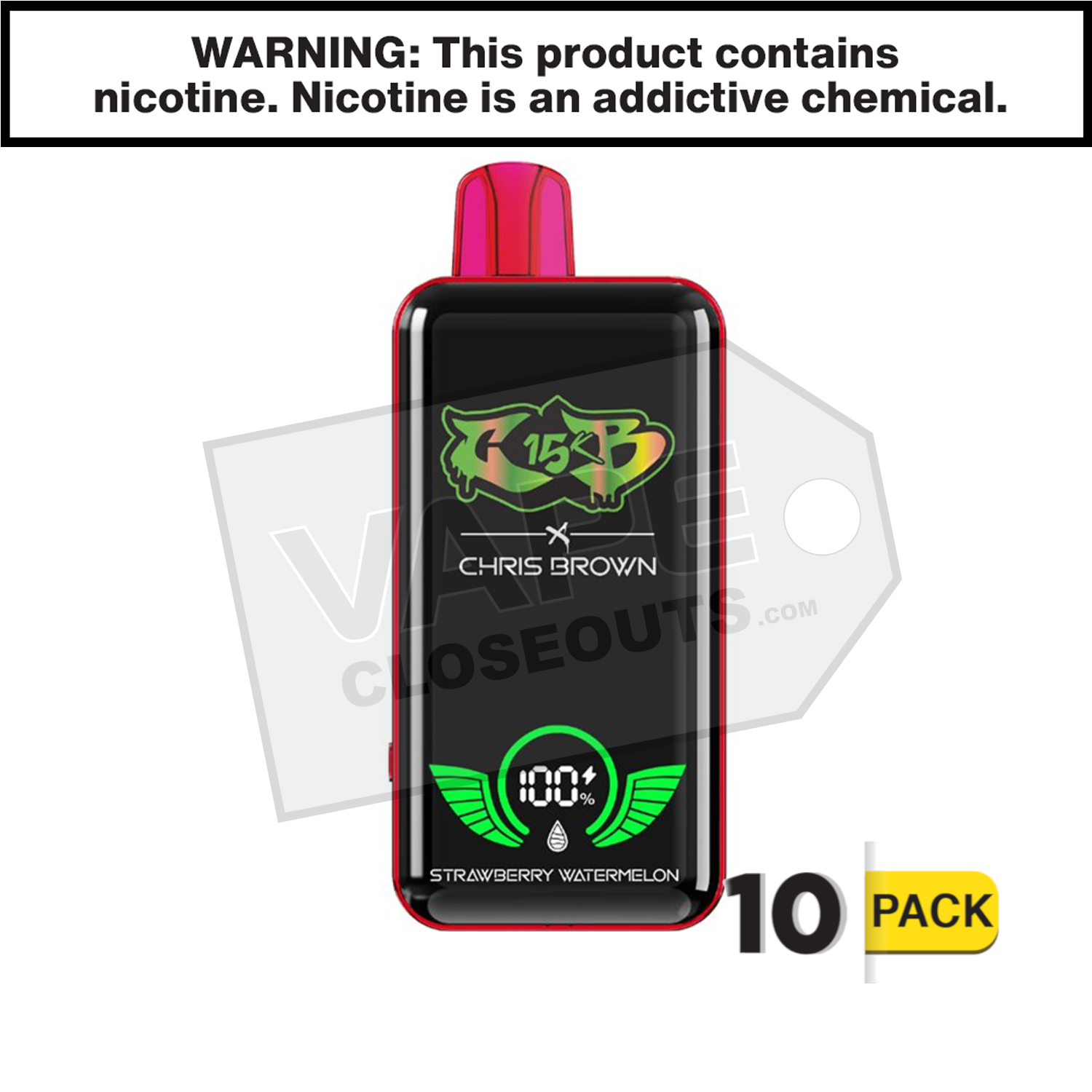 Strawberry Watermelon Chris Brown CB15K Disposable Vape — image 2