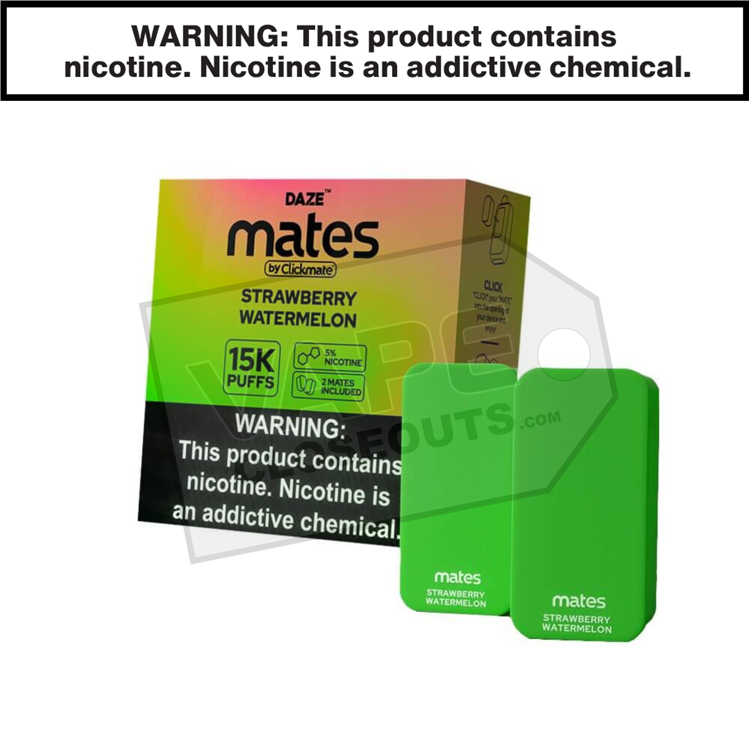 Mates Strawberry Watermelon Clickmate Pods 15K (2pk)