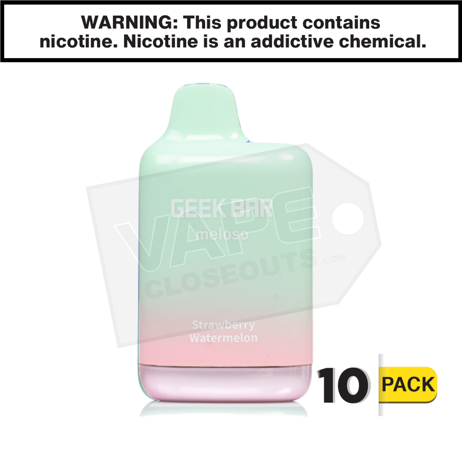 Strawberry Watermelon Geek Bar Meloso Max Disposable Vape — image 2