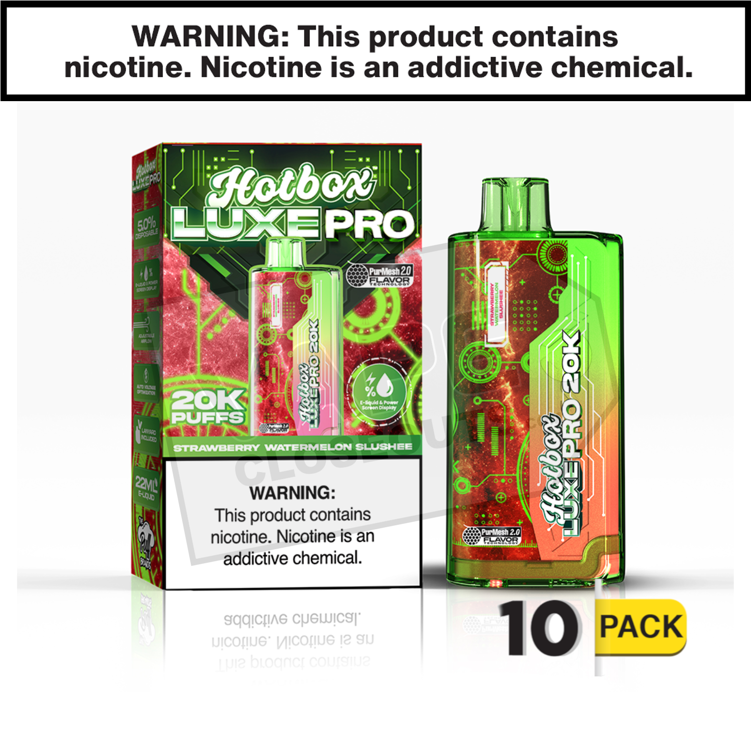 Strawberry Watermelon Slushee Hotbox Luxe Pro 20K Disposable Vape — image 2