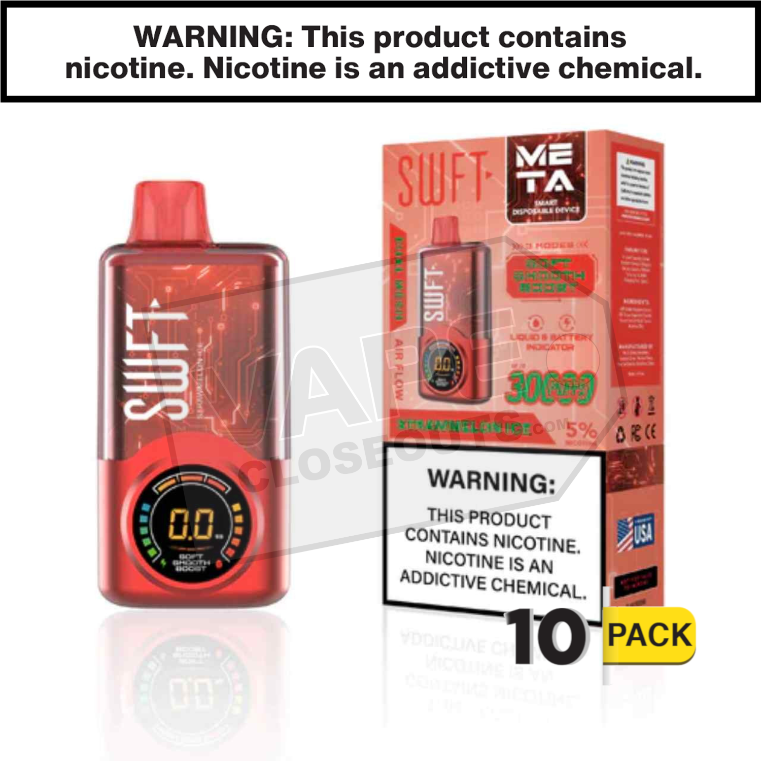 Strawmelon Ice SWFT Meta 30K Disposable Vape — image 2