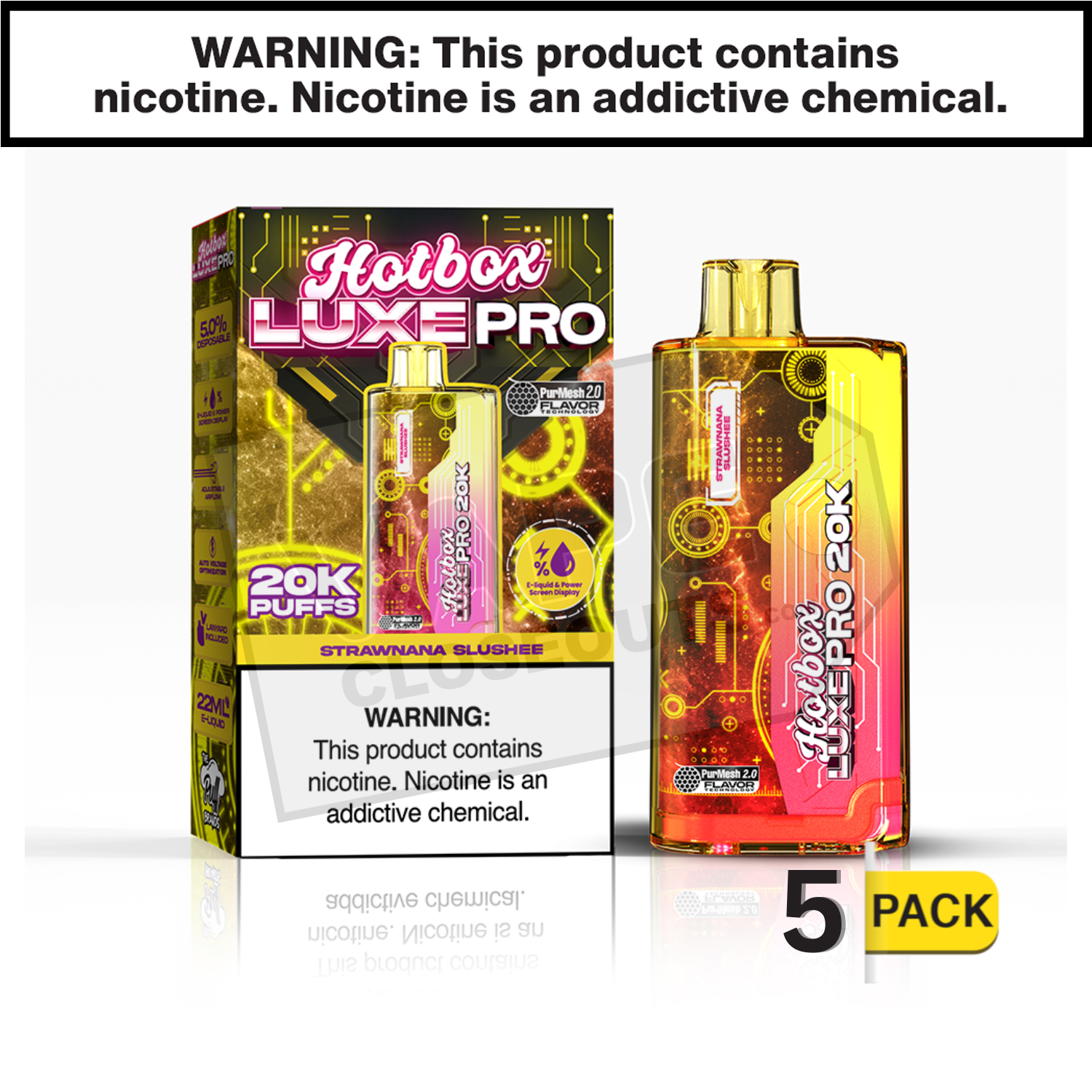 Strawnana Slushee Hotbox Luxe Pro 20K Disposable Vape