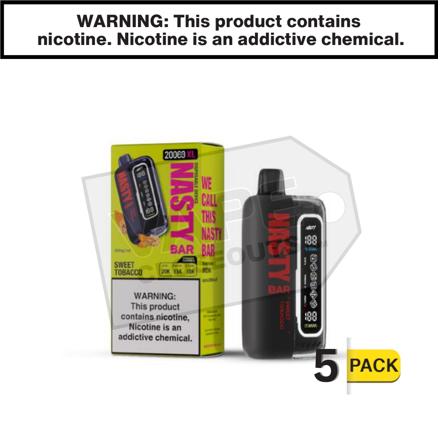 Sweet Tobacco Nasty Bar XL 20K Disposable Vape