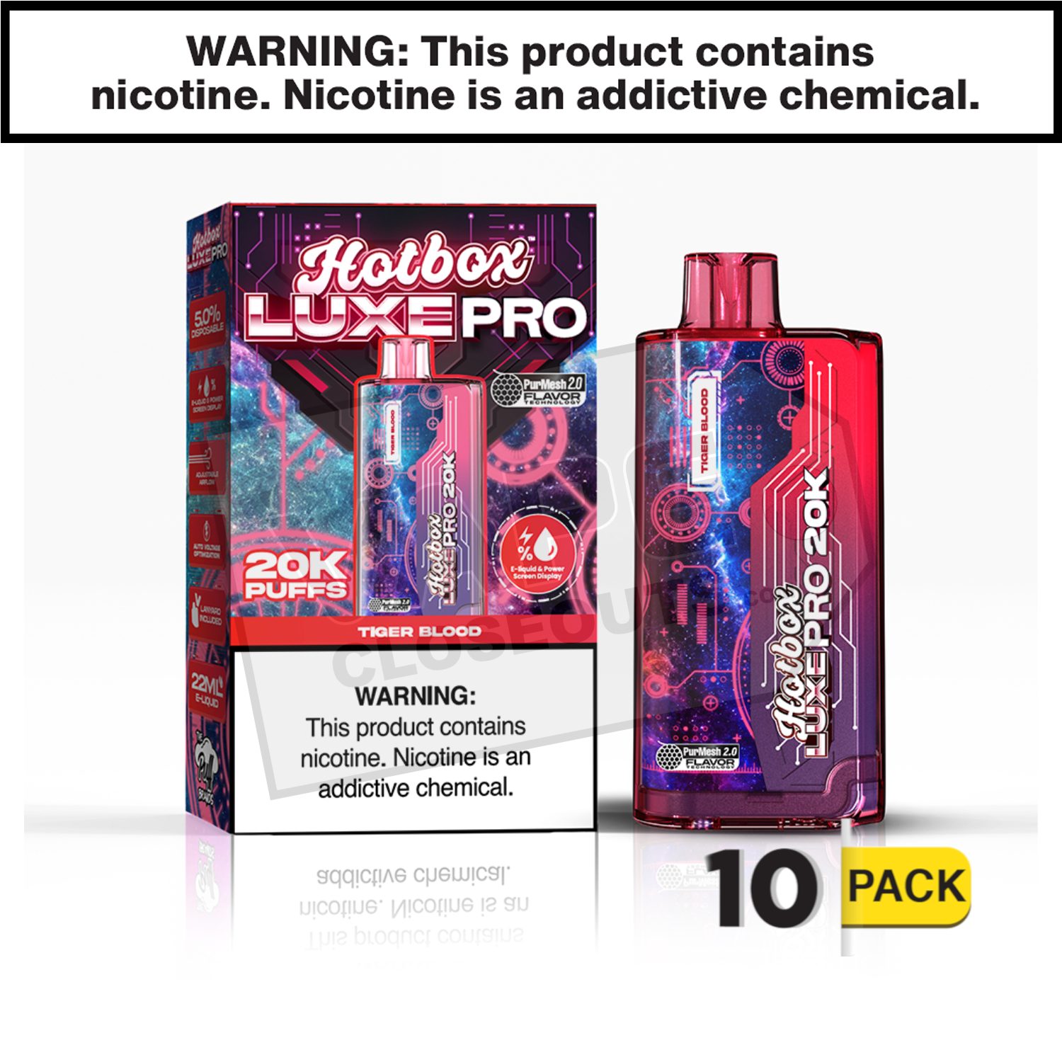 Tiger Blood Hotbox Luxe Pro 20K Disposable Vape — image 2