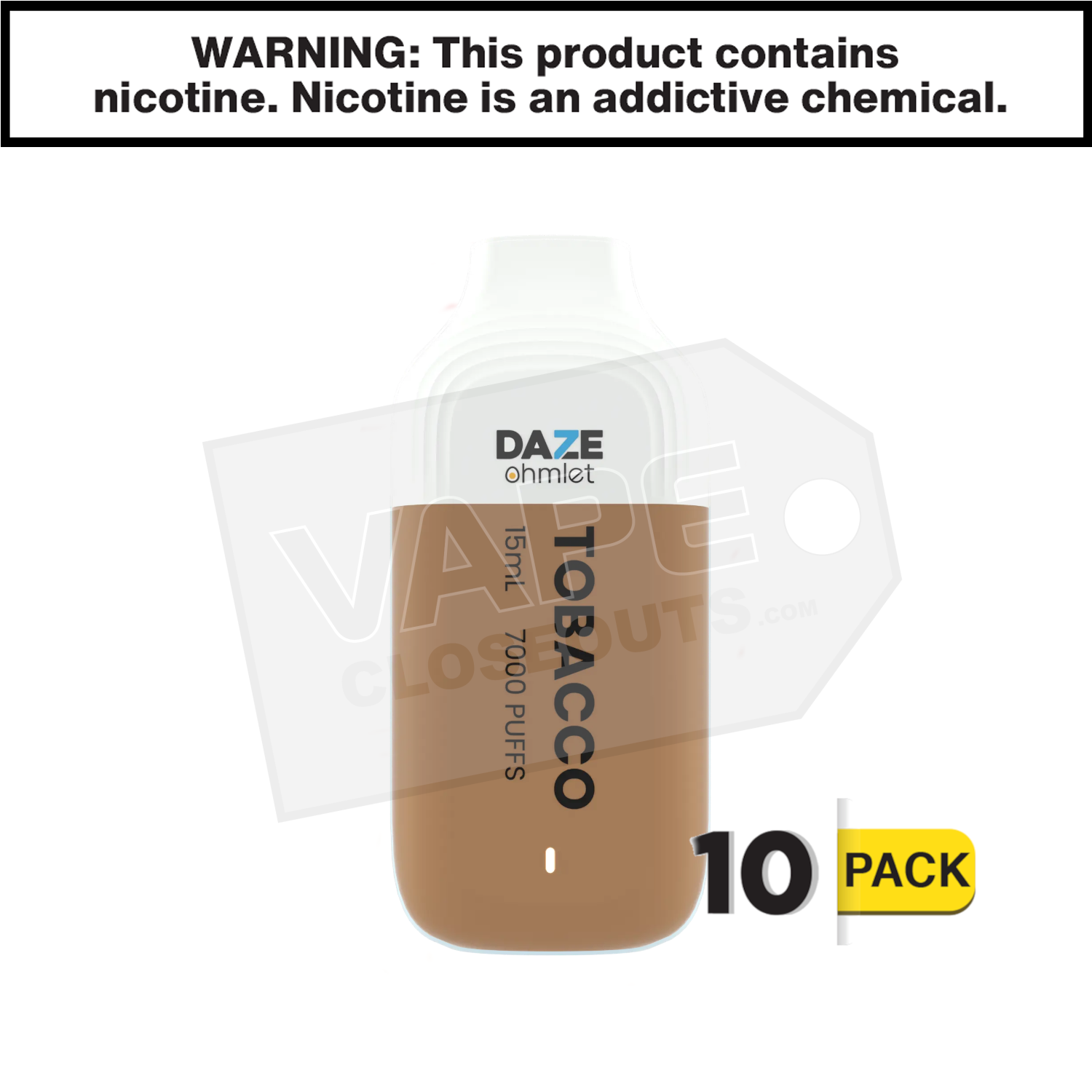 Tobacco 7 Daze Ohmlet Disposable Vape — image 2