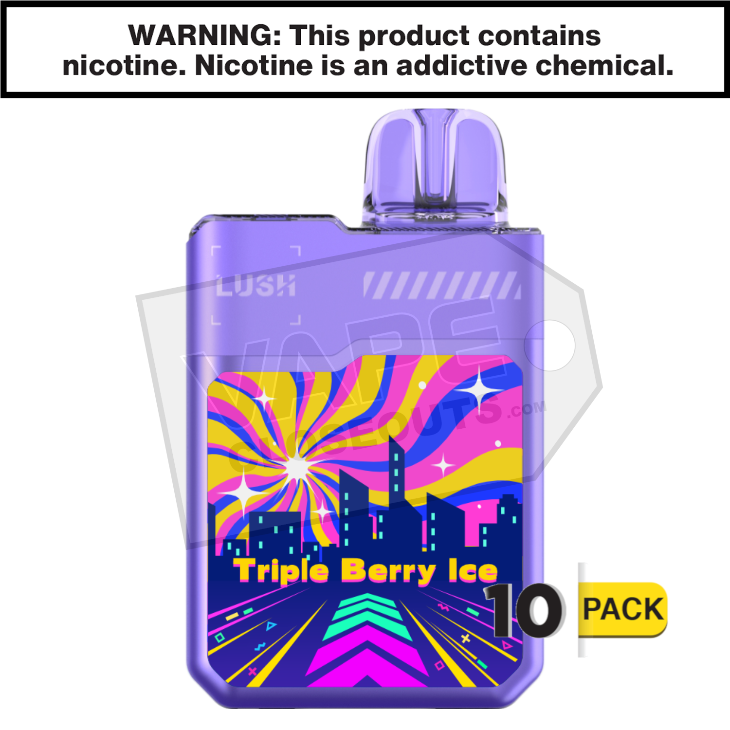 Triple Berry Ice Geek Bar Digiflavor Lush 20K Disposable Vape — image 2