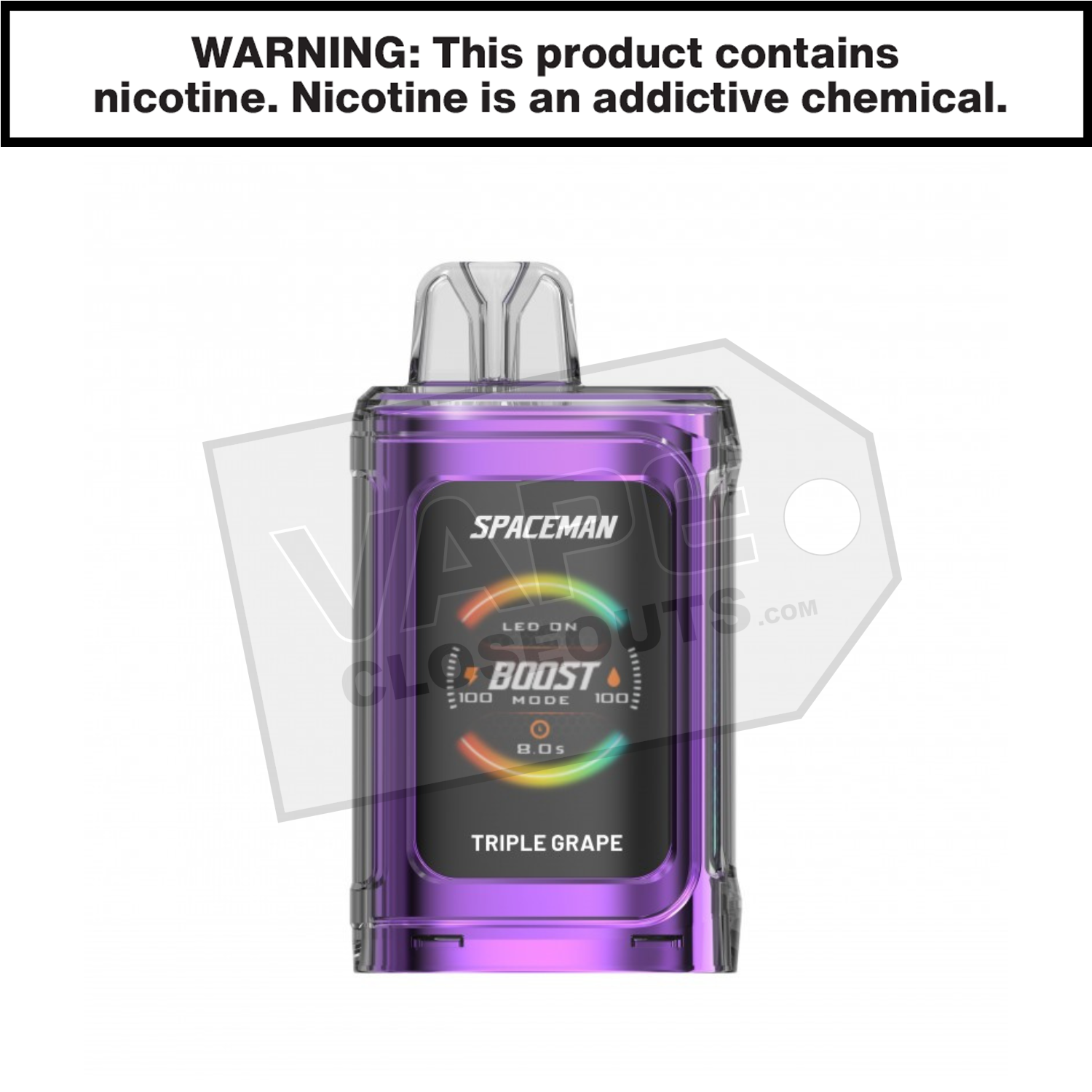 Triple Grape Spaceman Prism 20k Disposable Vape