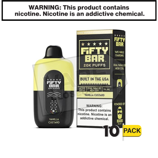 Vanilla Custard Fifty Bar V2 20K Disposable Vape — image 2