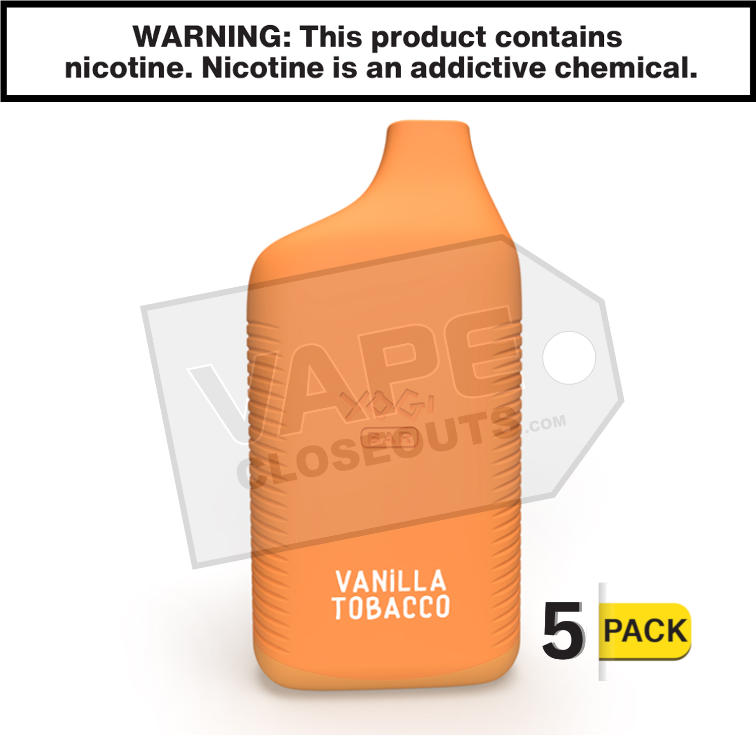 Vanilla Tobacco Yogi Bar 8000 Puffs Disposable Vape