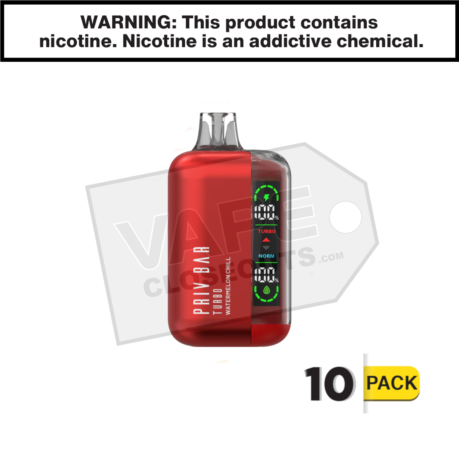 Watermelon Chill Priv Bar Turbo 15K Disposable Vape By SMOK — image 2