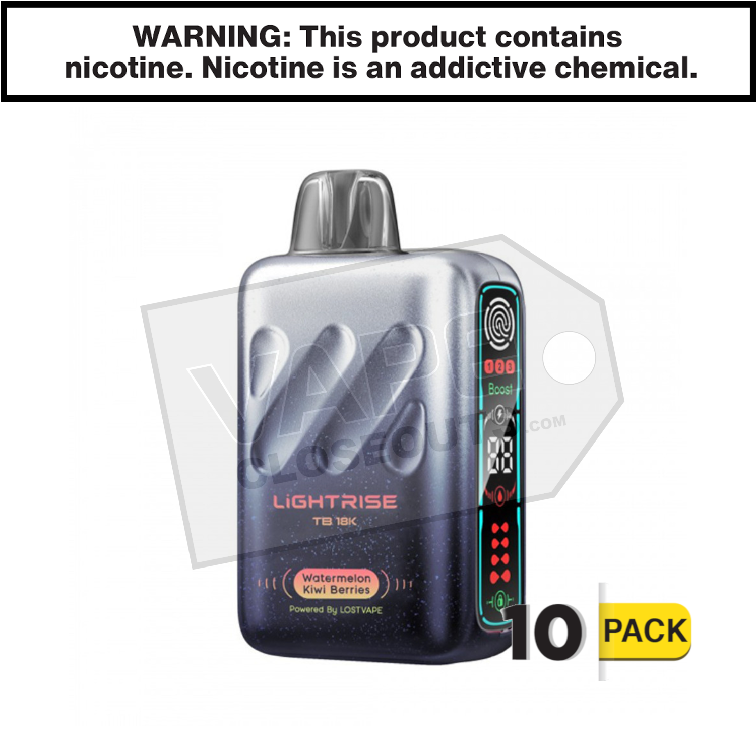 Watermelon Kiwi Berries Lightrise TB 18K Vape — image 2