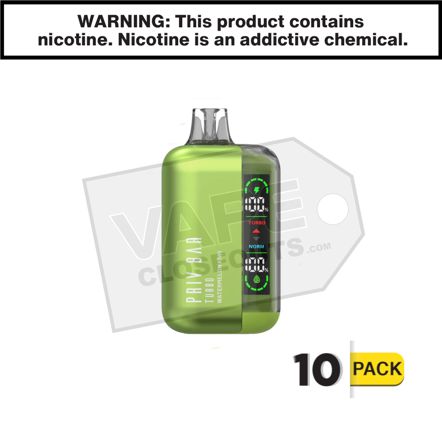 Watermelon Kiwi Priv Bar Turbo 15K Disposable Vape By SMOK — image 2
