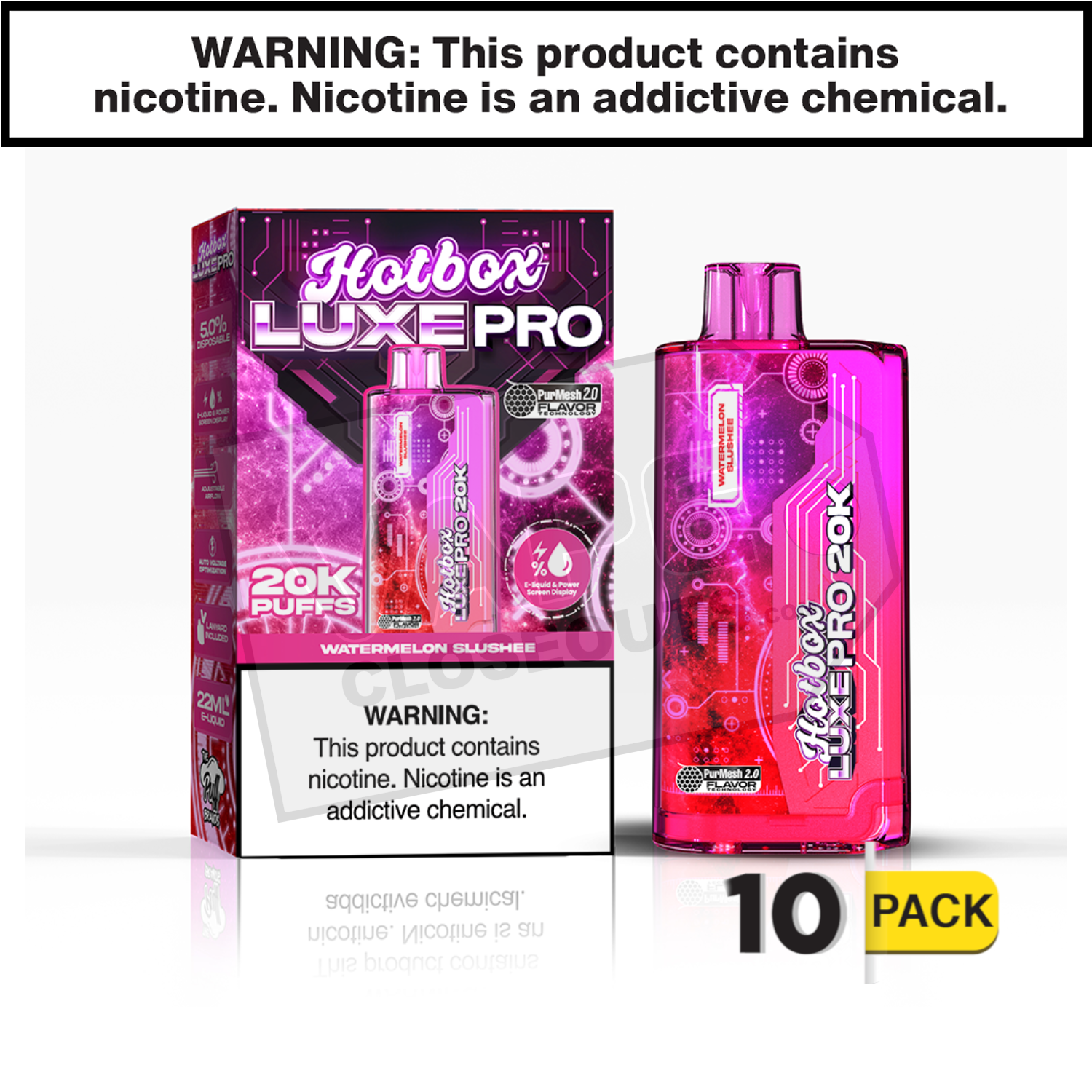Watermelon Slushee Hotbox Luxe Pro 20K Disposable Vape — image 2