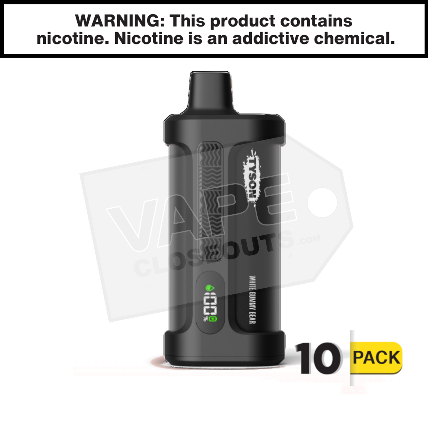 White Gummy Bear Tyson 2.0 Iron Mike 15,000 Puff Disposable Vape — image 2