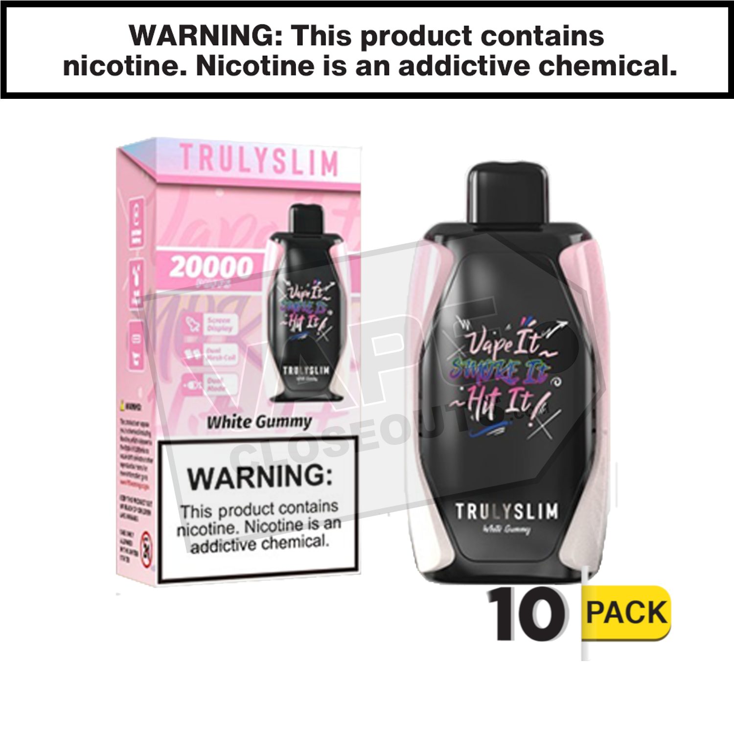 White Gummy Truly Bar Trulyslim 20k Disposable Vape — image 2